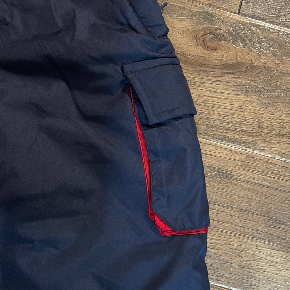 Kids Navy Blue Snow Bib Overalls - Picture 2 of 7